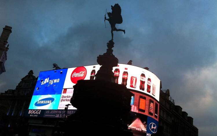 Bright lights of Piccadilly Circus