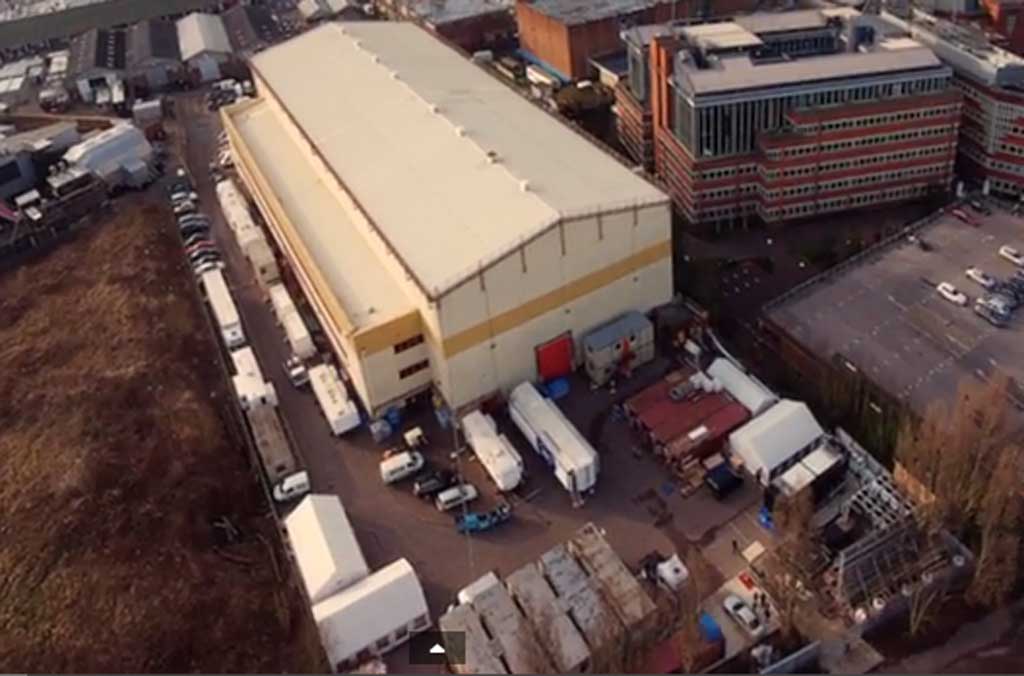 Aerial view of Elstree Studios